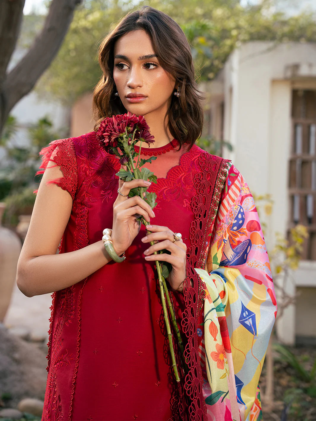 Binilyas 3Pc Embroidered Lawn Suit 2071-B gulbuy.com