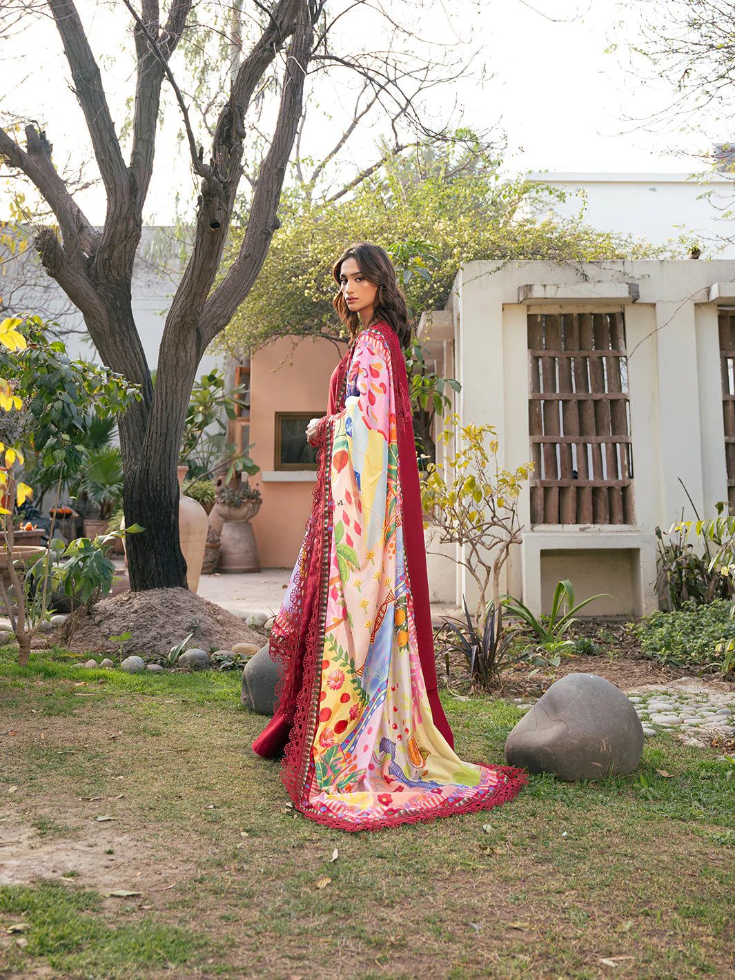 Binilyas 3Pc Embroidered Lawn Suit 2071-B gulbuy.com