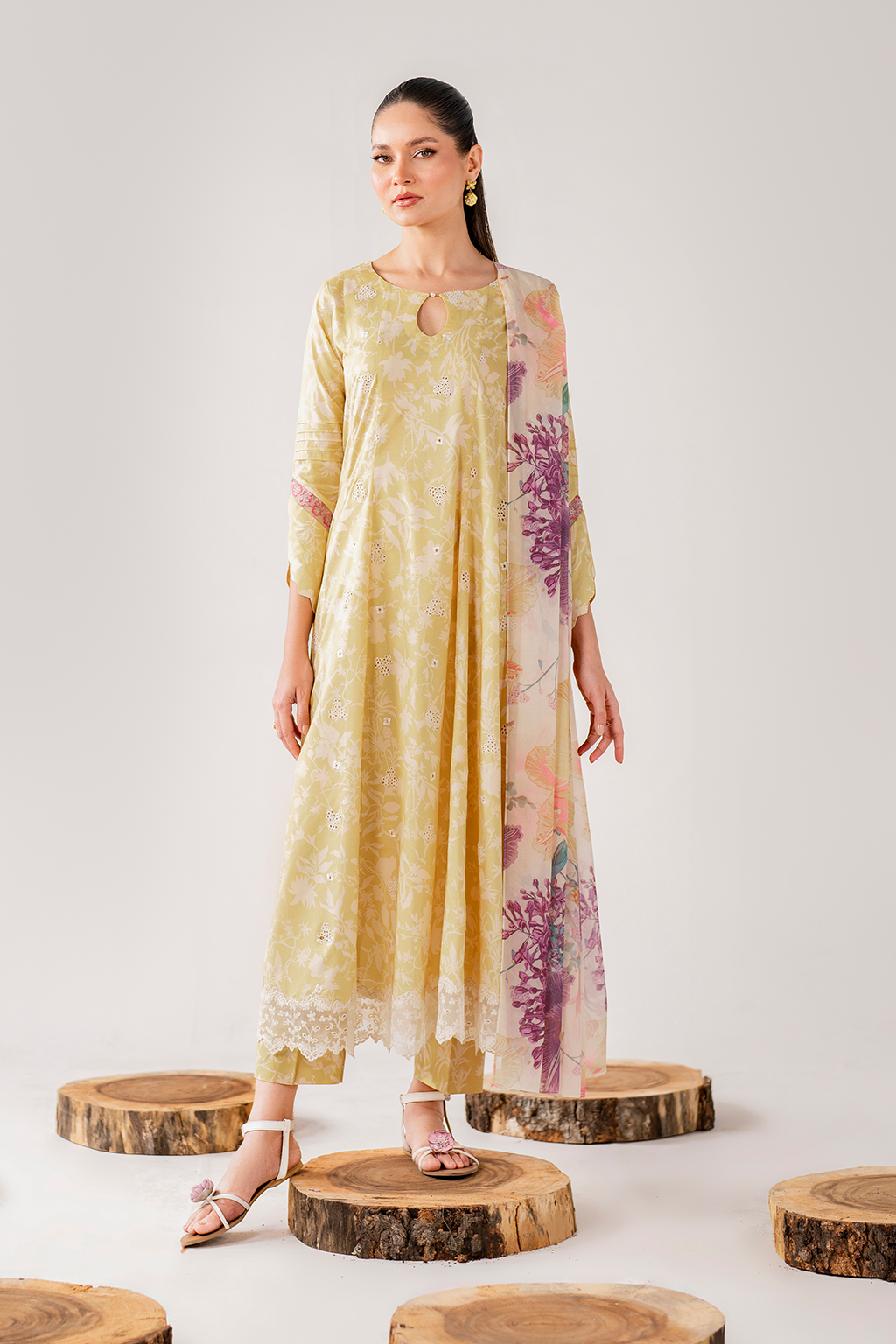 3 PIECE IZNIK PRINTED LAWN SUIT (UE-263)