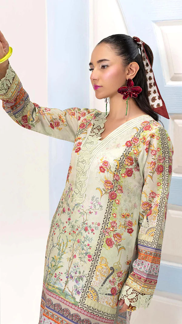 Sahane 2PC Printed Lawn Suit ME26006 Matcha gulbuy.com