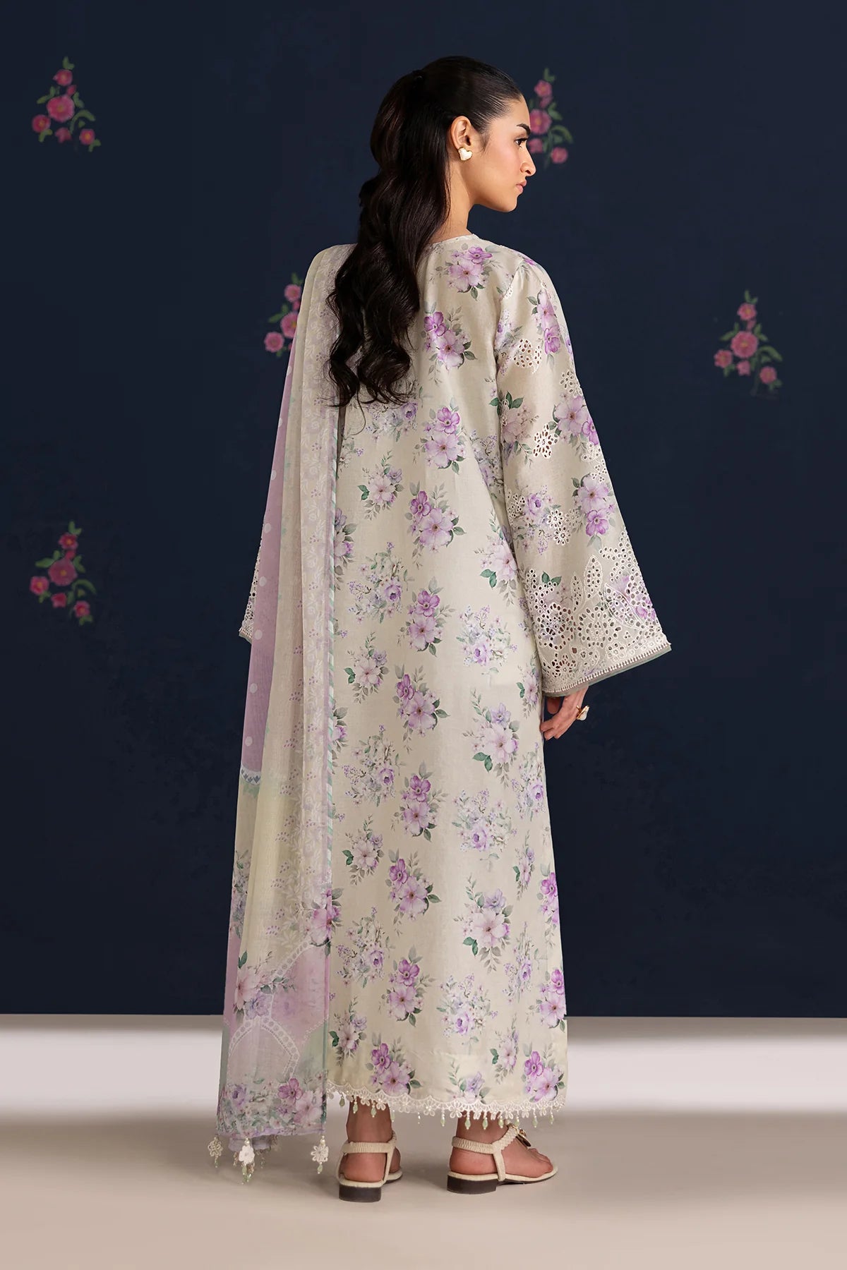 Baroque 3Pc Embroidered Lawn Suit UF-4470