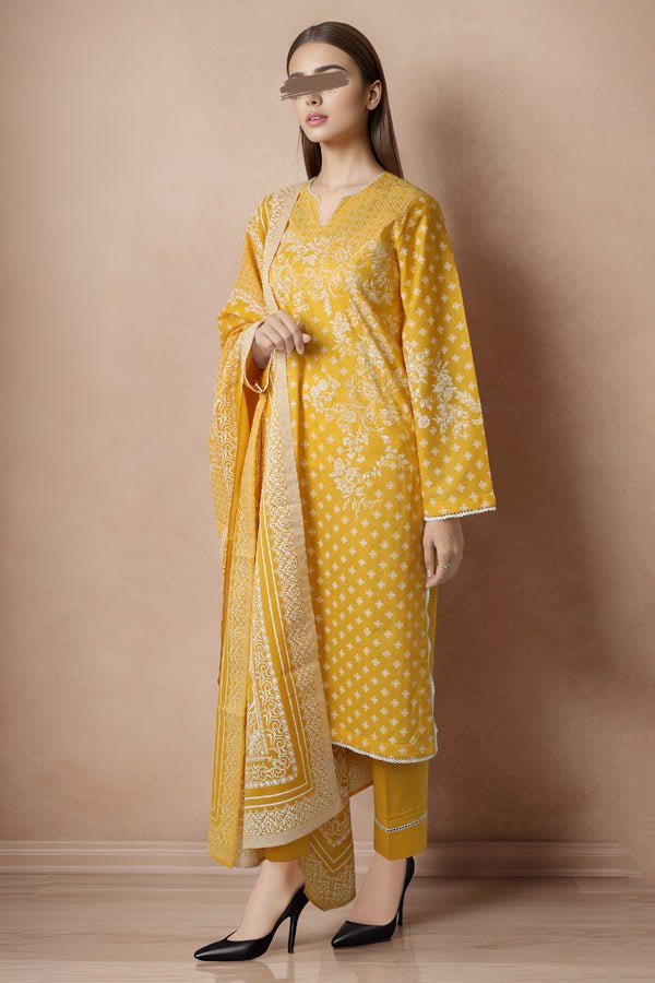 SAYA 3 PIECE PRINTED LAWN SUIT (U01-23051-23A)