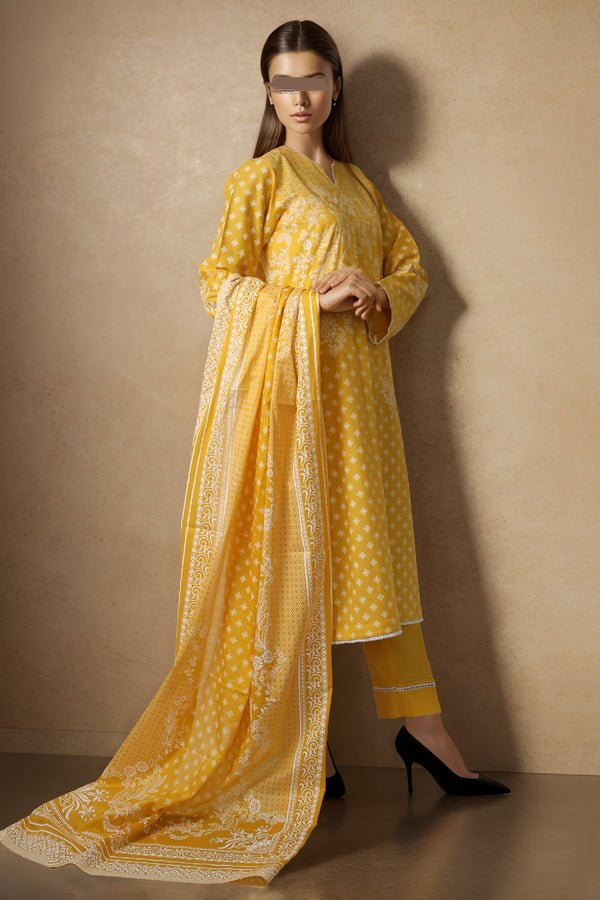 SAYA 3 PIECE PRINTED LAWN SUIT (U01-23051-23A) gulbuy.com