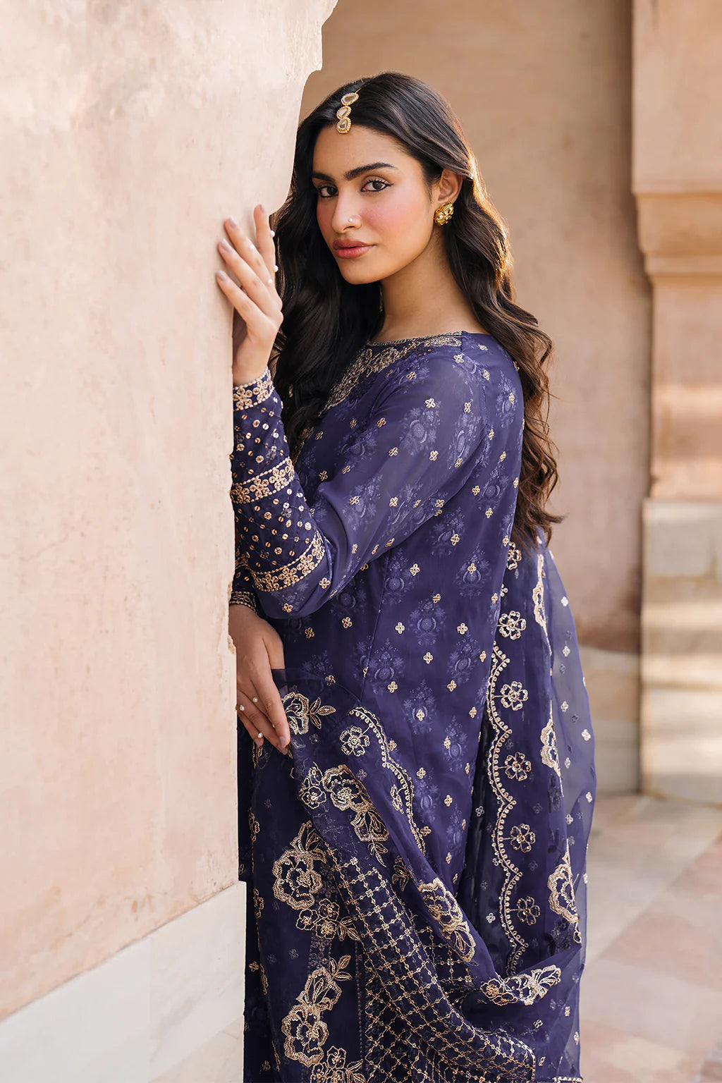 Iznik 3PC Embroidered Chiffon Suit UE-325 gulbuy.com