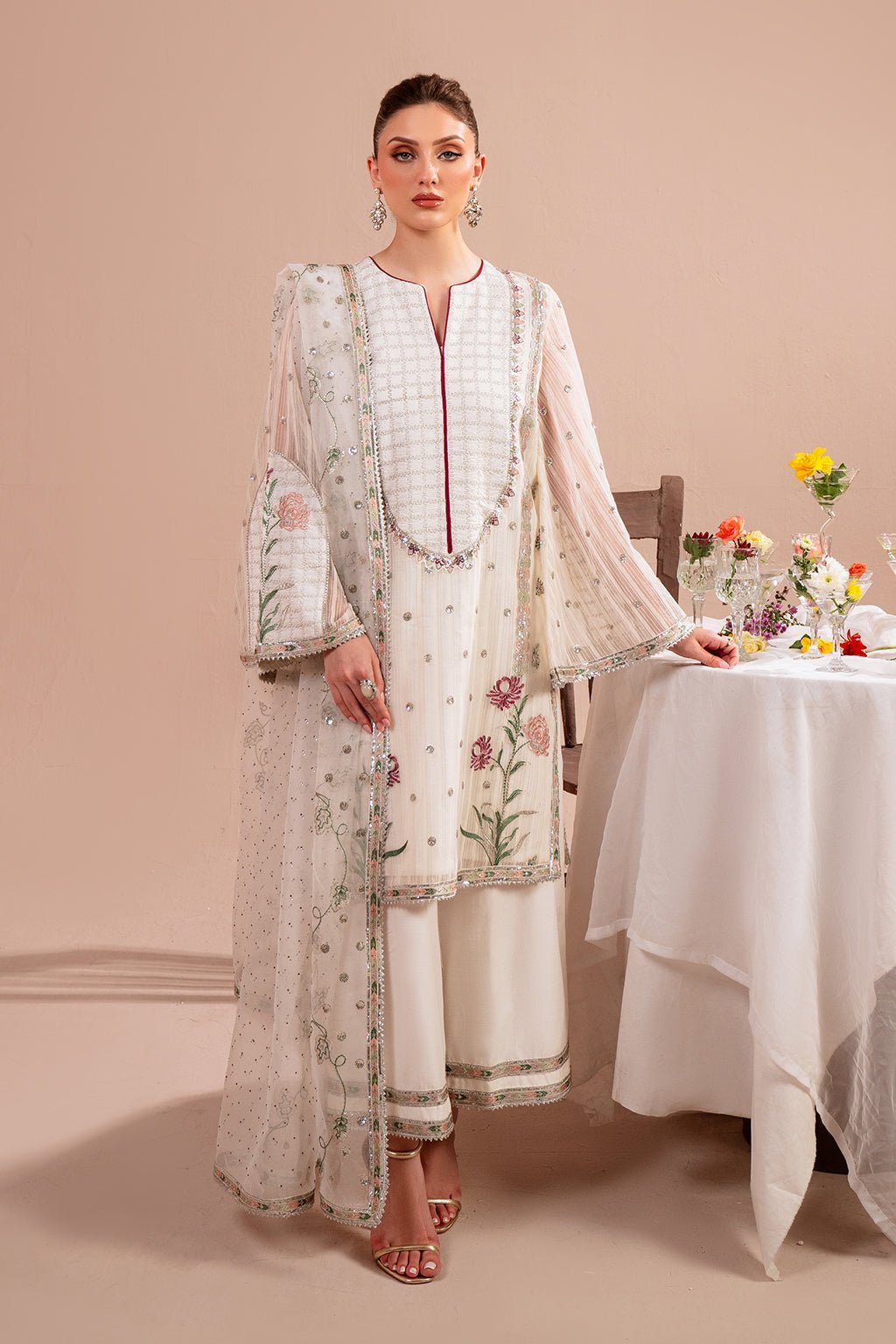 Vanya 3 Piece Raw Silk Organza Suit (BG-06)