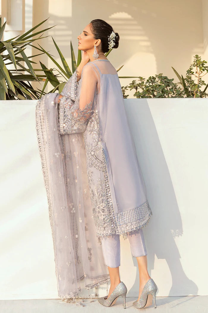 Baroque 3Pc Embroidered Net Suit SF-74 gulbuy.com