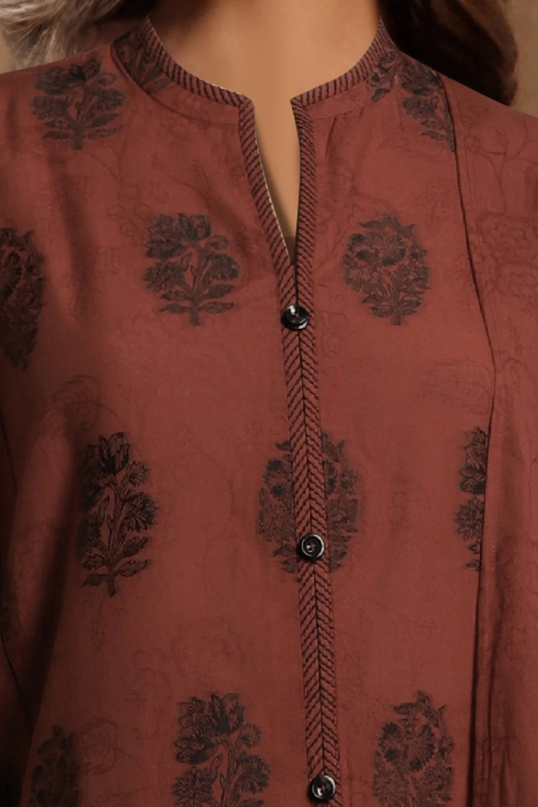 Saya 3Pc Jacquard Cotton Suit WUNS-5389 gulbuy.com
