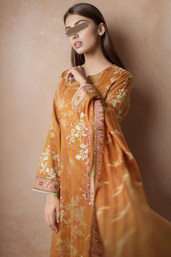 SAYA 3 PIECE PRINTED LAWN SUIT (U01-24140-05A) gulbuy.com