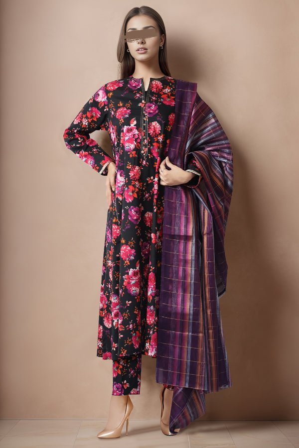 SAYA 3 PIECE PRINTED LAWN SUIT (U02-24170-10B)