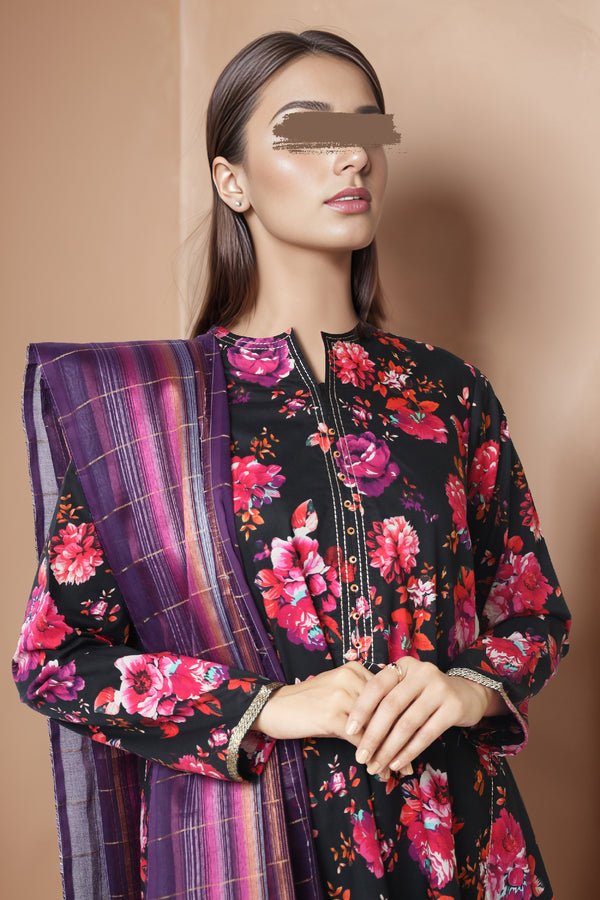 SAYA 3 PIECE PRINTED LAWN SUIT (U02-24170-10B)
