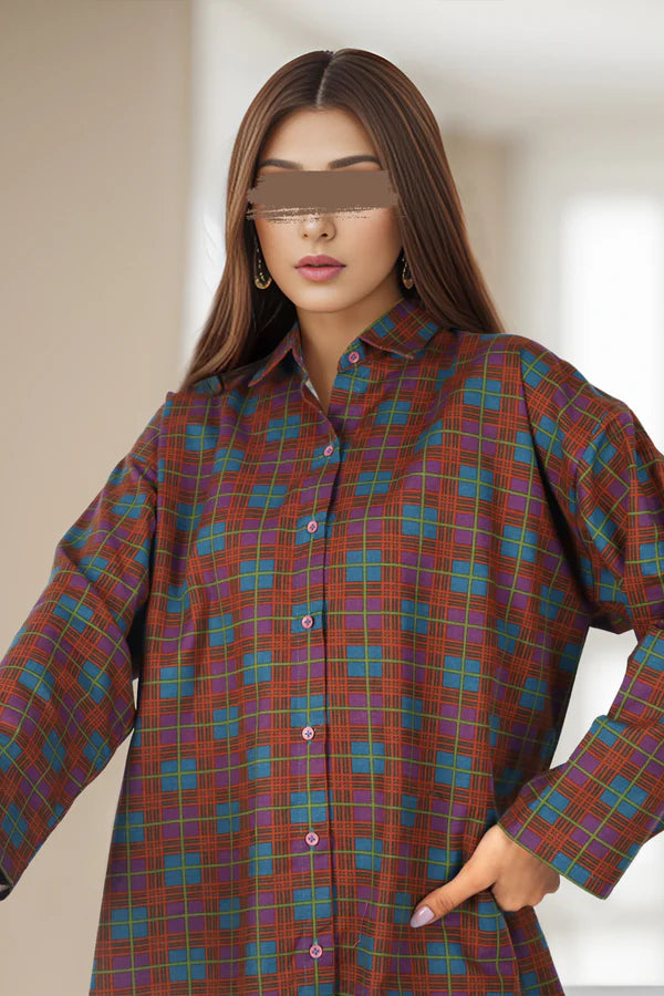 Saya 2Pc Printed Cotton Khaddar Suit U07-24269-01B (ST) gulbuy.com