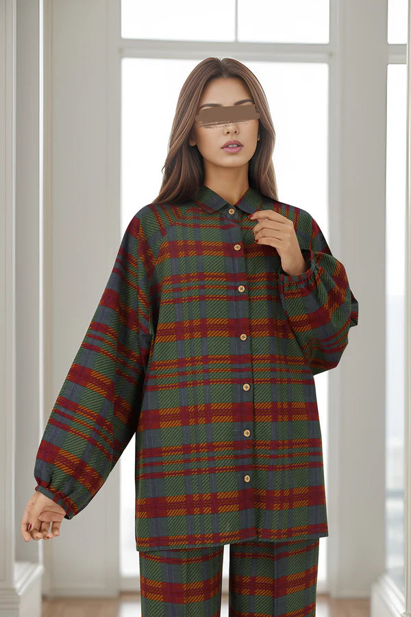 Saya 2Pc Printed Cotton Khaddar Suit U07-24269-02A (ST) gulbuy.com