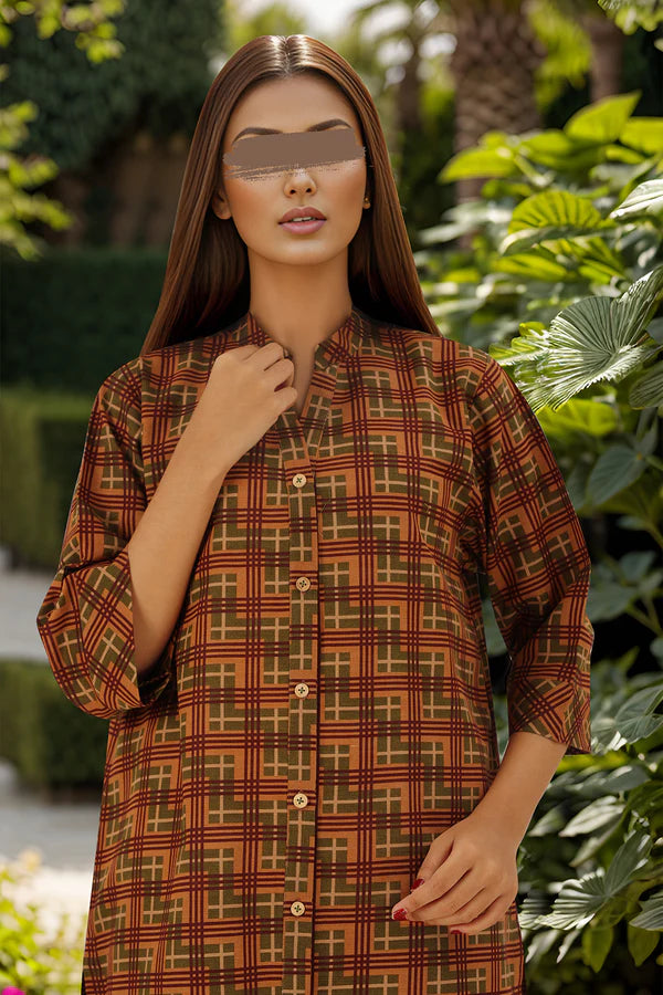 Saya 2Pc Printed Cotton Khaddar Suit U07-24269-06A (ST) gulbuy.com