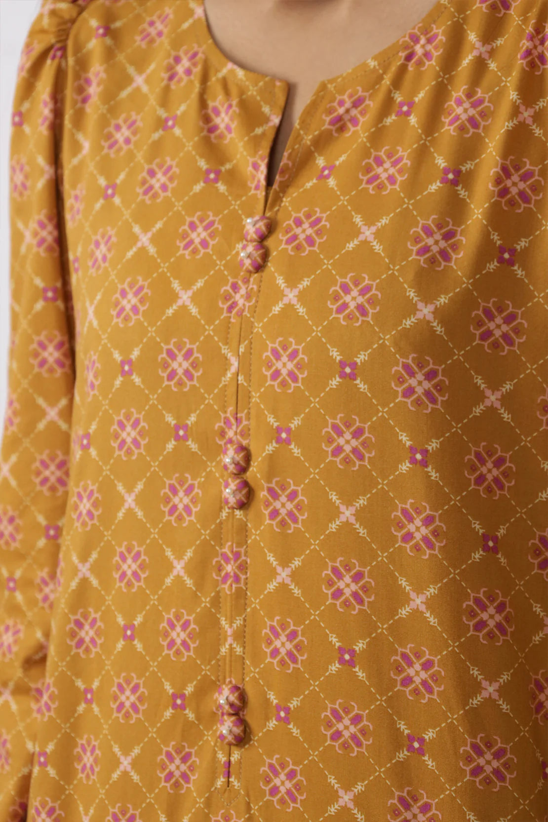 Saya 3Pc Printed Cotton Viscose Suit U01-24319-13B (SDT) gulbuy.com