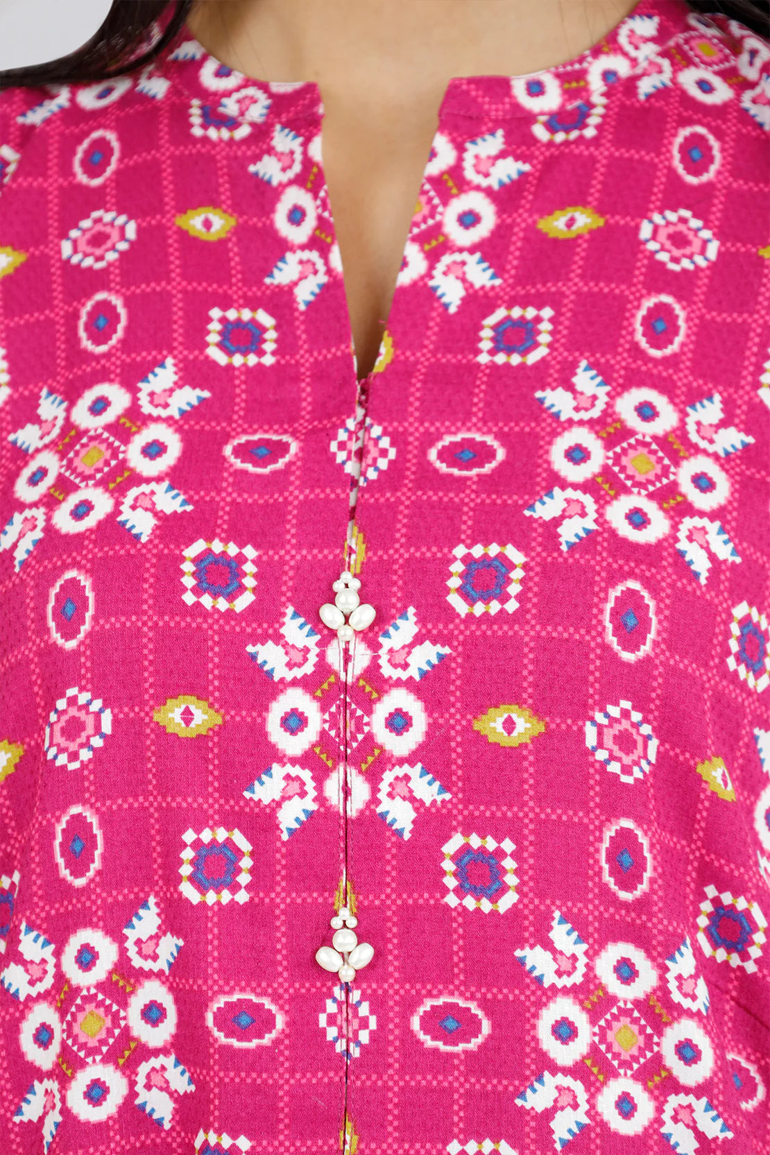 Saya 3Pc Printed?Jacquard Khaddar Suit U04-24428-03B (SDT) gulbuy.com