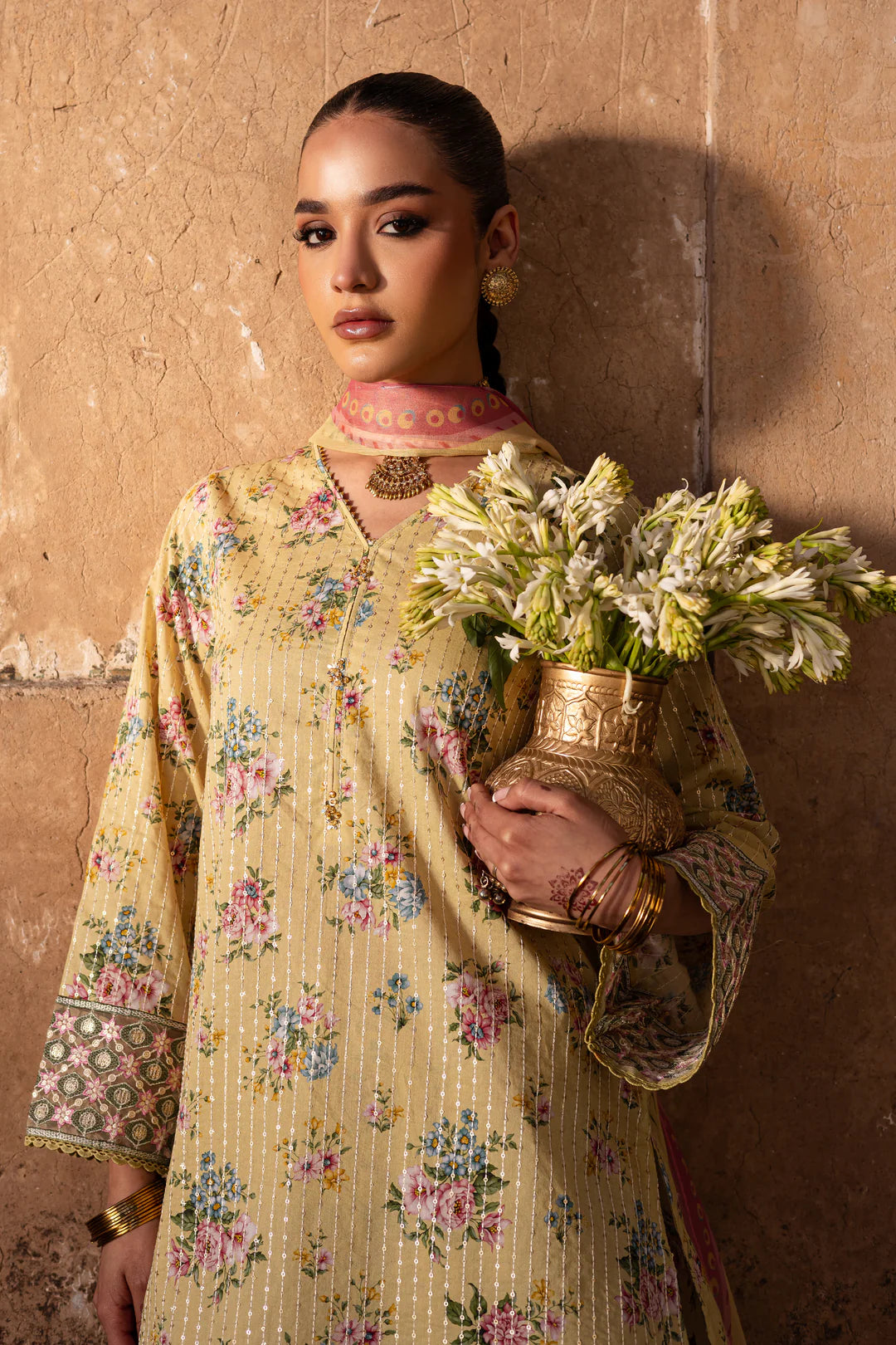 Batik 3Pc Embroidered Lawn Suit Pikachu gulbuy.com
