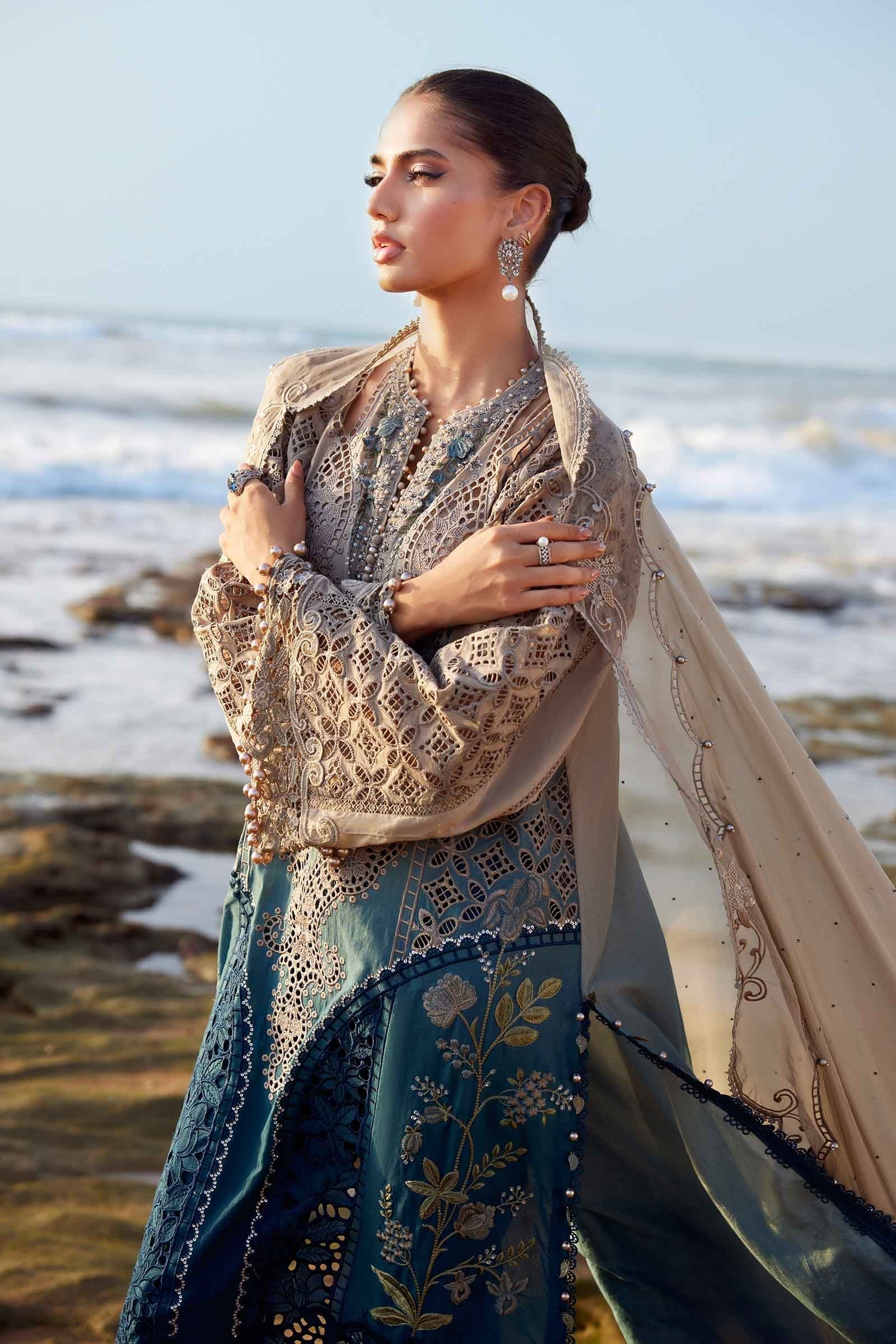 Maria B 3Pc Embroidered Lawn Suit EID LAWN-25-08 gulbuy.com