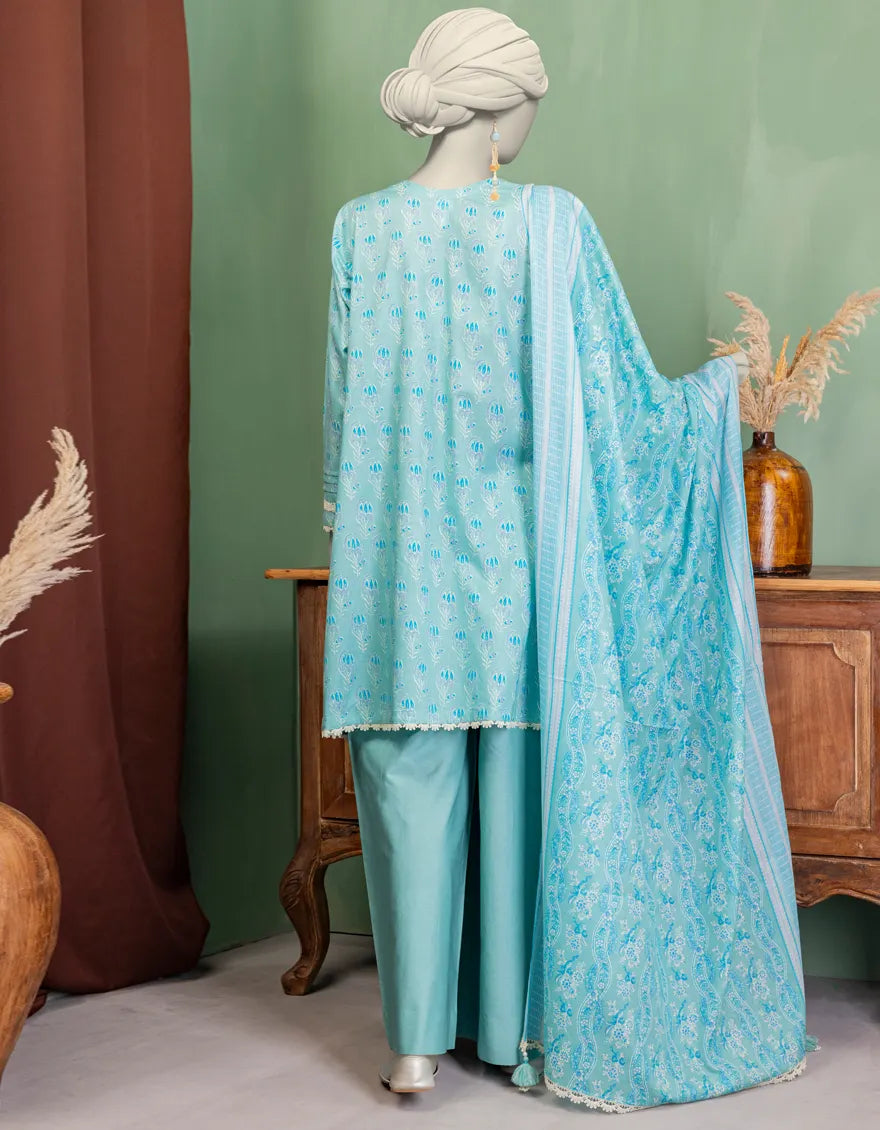 J. 3Pc Embroidered Lawn Suit 10000135483 gulbuy.com