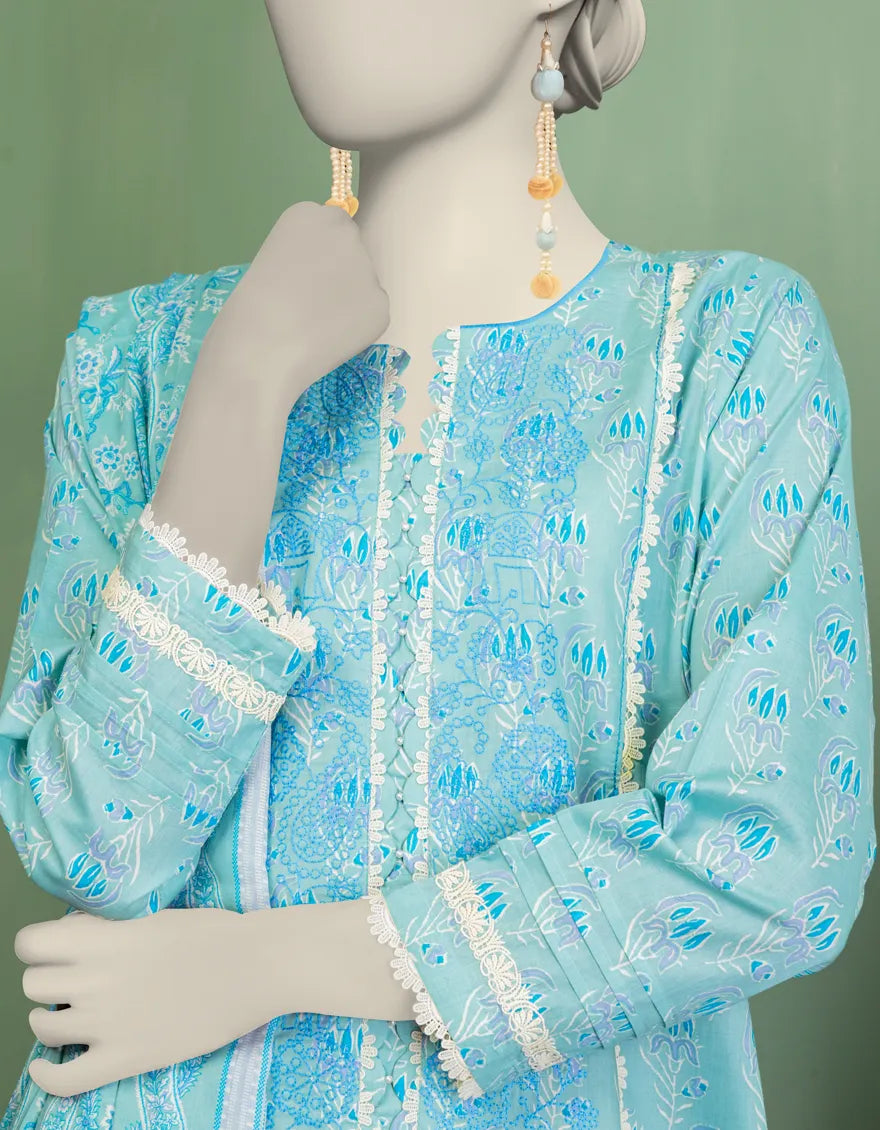 J. 3Pc Embroidered Lawn Suit 10000135483 gulbuy.com