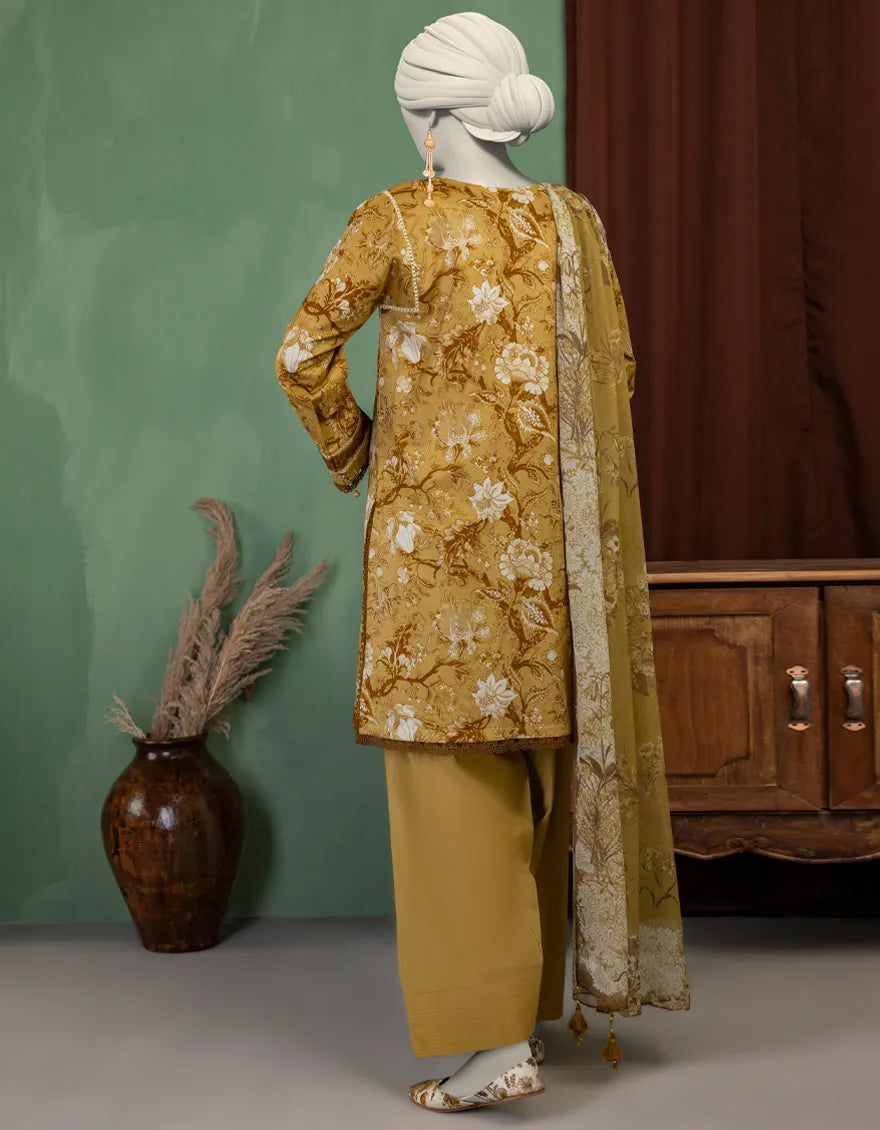 J. 3Pc Embroidered Lawn Suit 10000135496 gulbuy.com