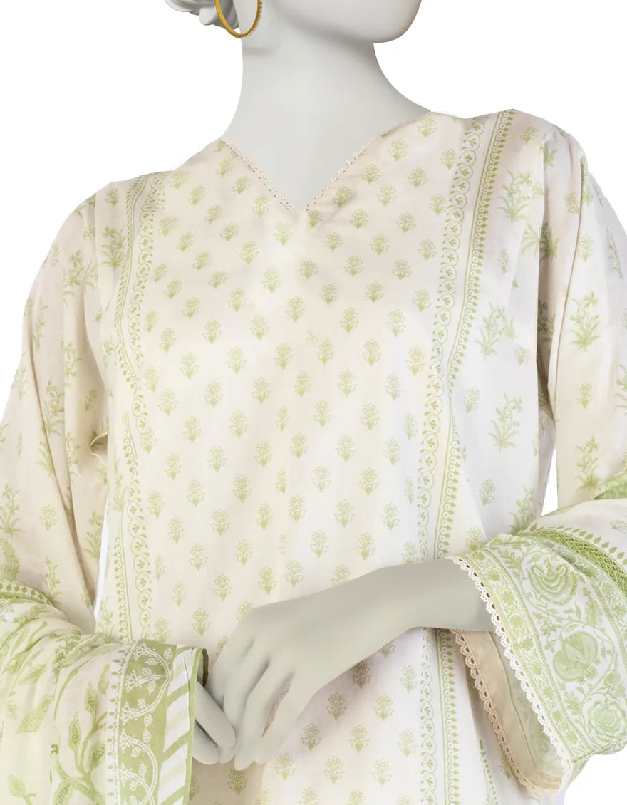 J. 3Pc Printed Lawn Suit JLAWN-S-25-897 gulbuy.com