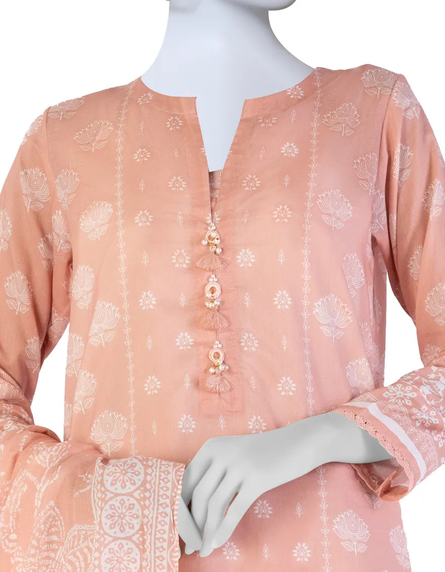 J. 3Pc Printed Lawn Suit JLAWN-S-25-903 gulbuy.com