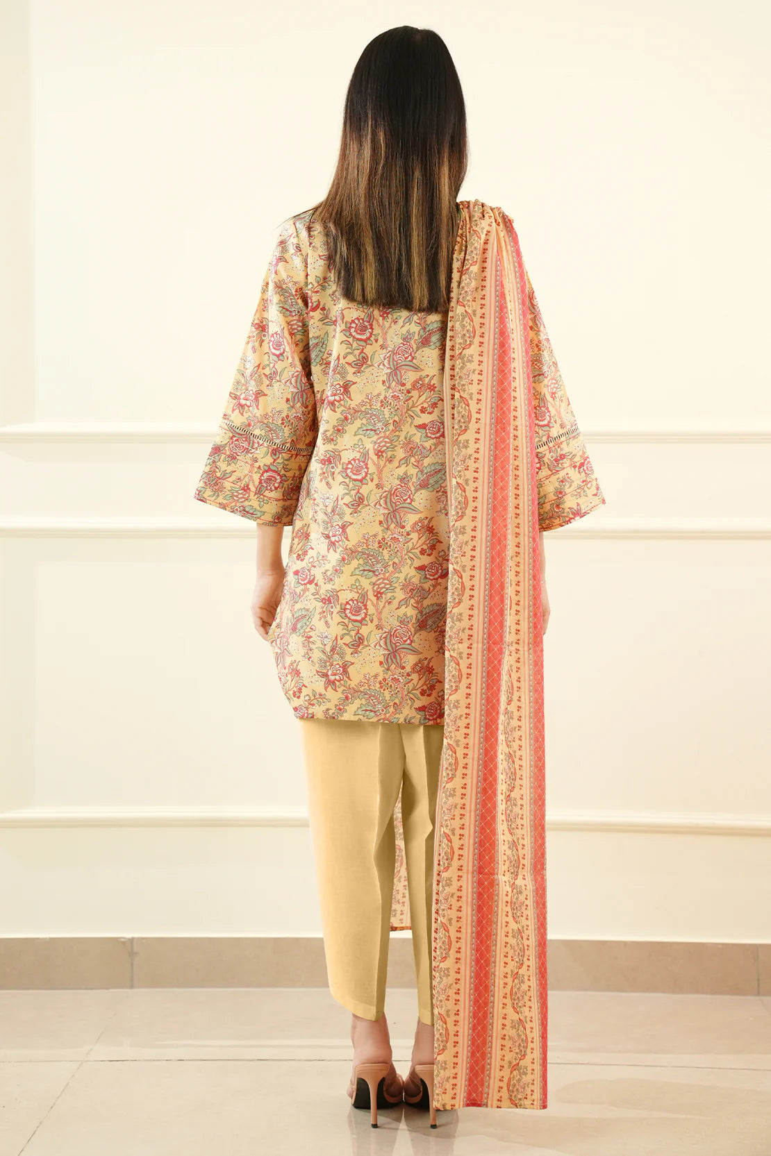Saya 3Pc Printed Lawn Suit WUNS-5773 gulbuy.com