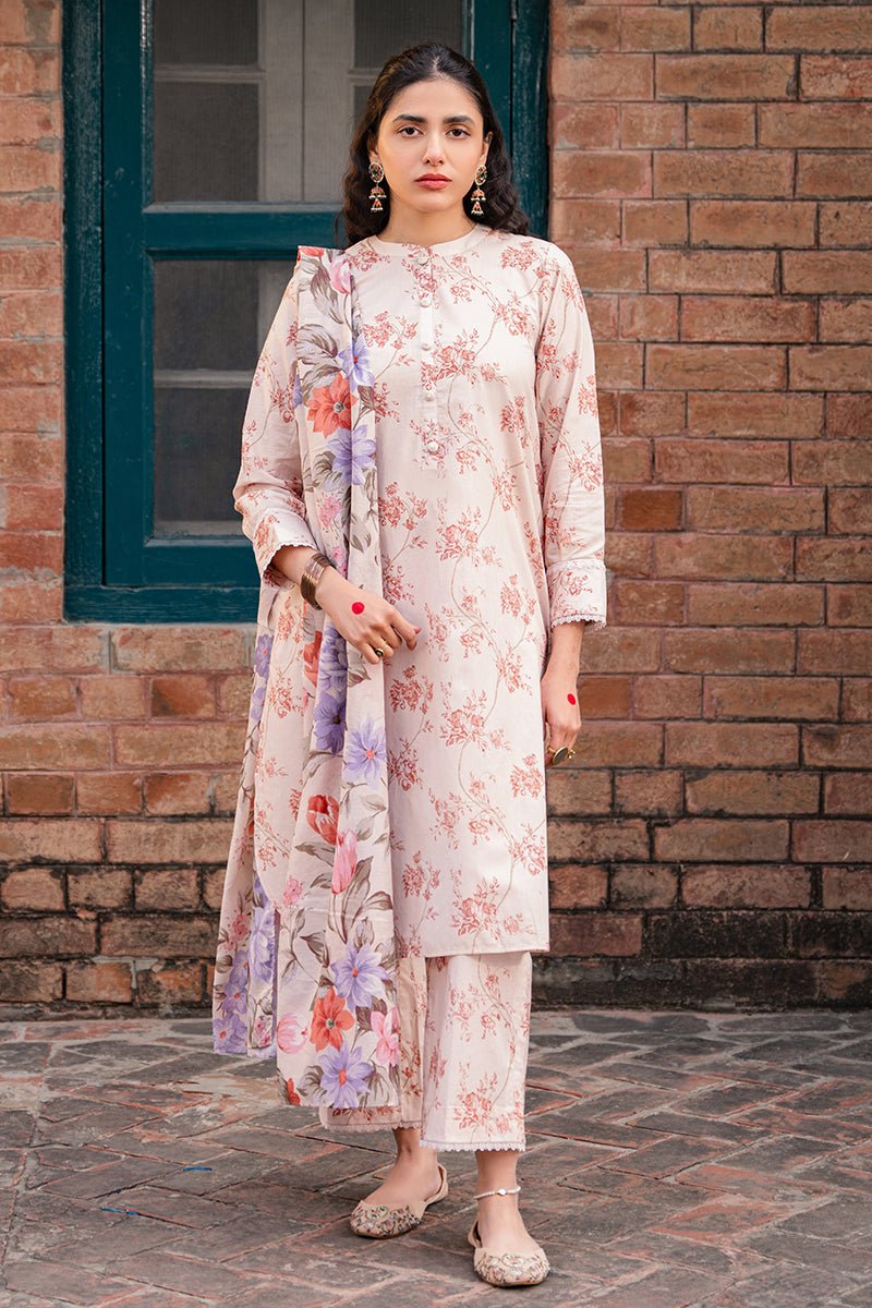 CROSS STITCH 3 PIECE PRINTED LAWN SUIT (0124RTWPRTLWN0201)