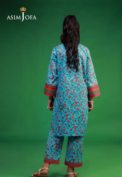 Asim Jofa 2Pc Printed CAMBRIC Kids Suit AJKP-08 gulbuy.com