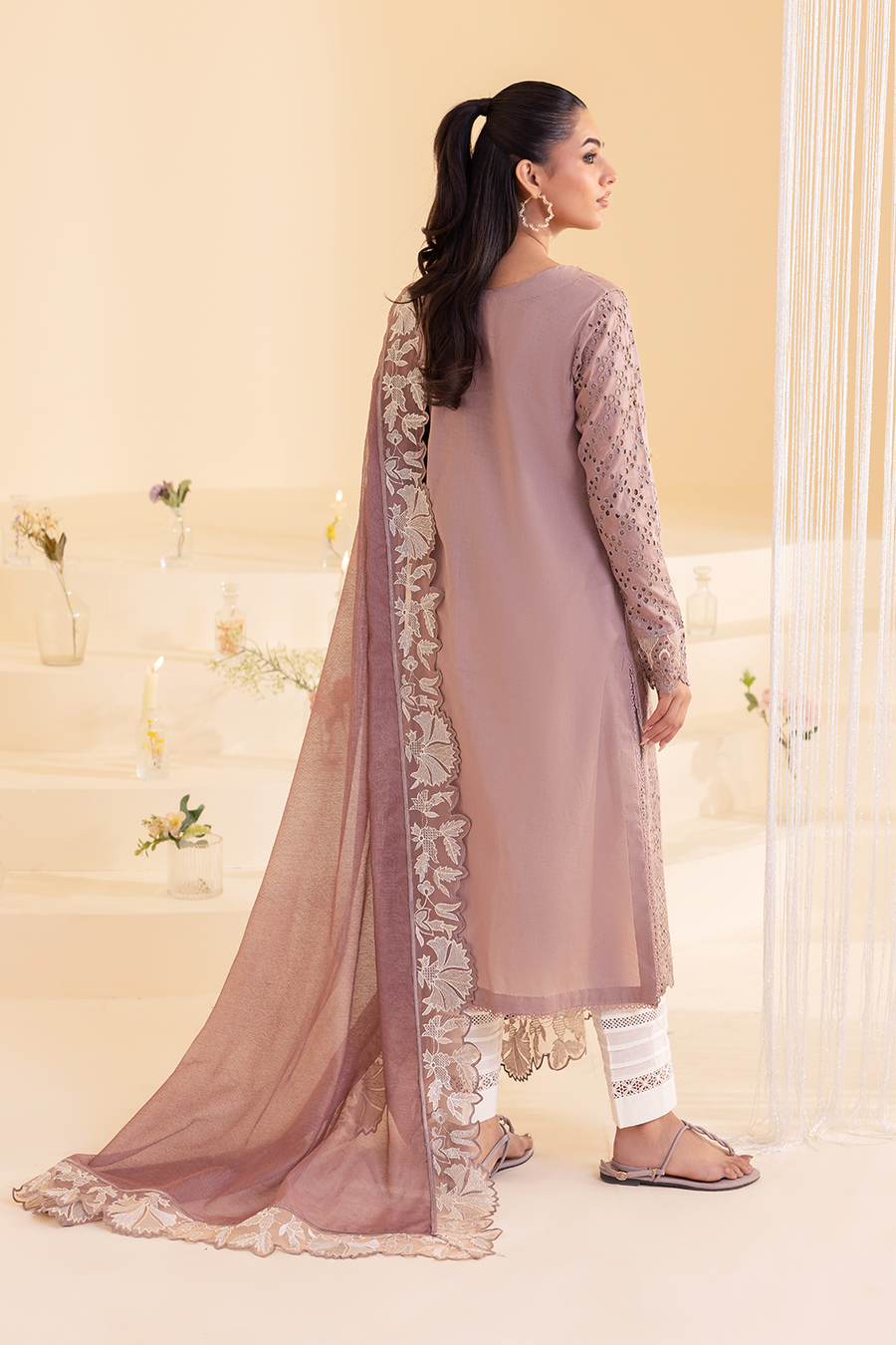 3 PIECE IZNIK EMBROIDERED LAWN SUIT (UE-251) gulbuy.com