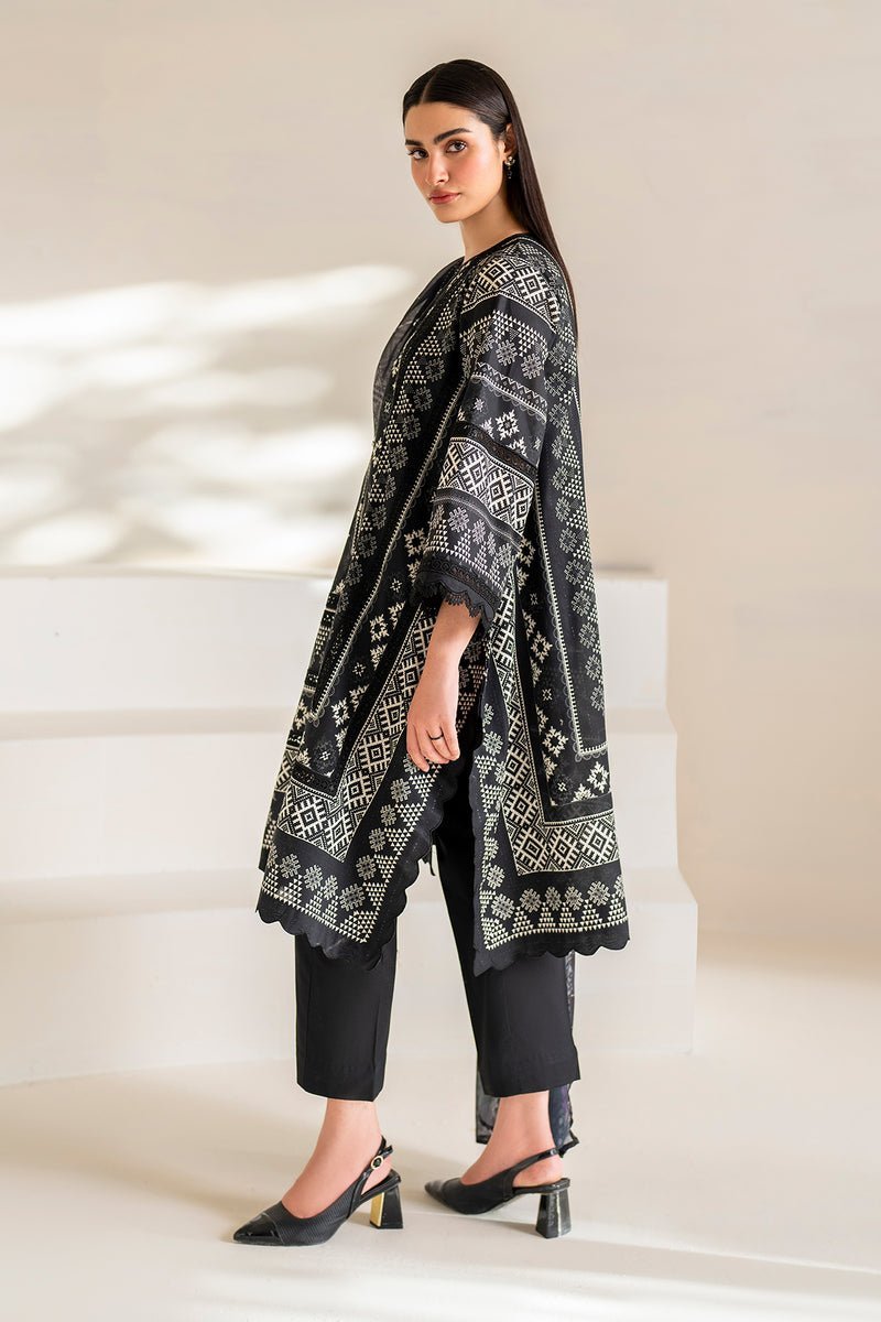 BAROQUE 3PC EMBROIDERED LAWN SUIT (BQU-UF-D672) gulbuy.com
