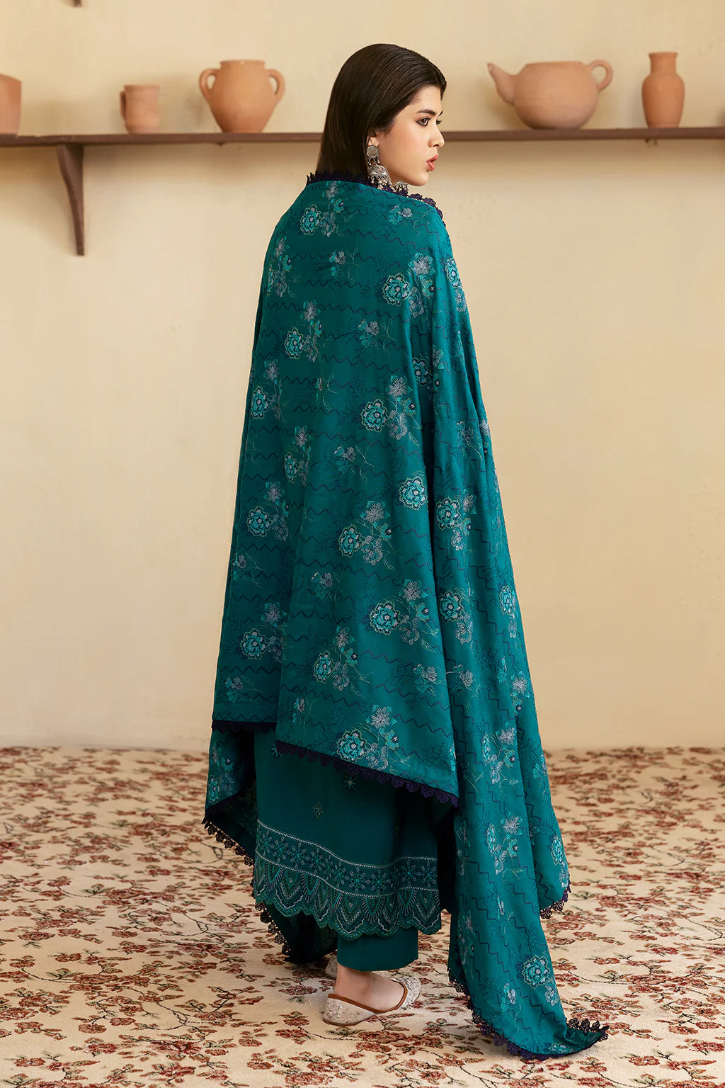 Ramsha 3Pc Embroidered Karandi Suit R-1206 gulbuy.com