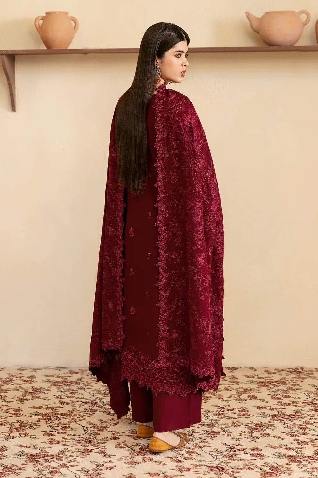 Ramsha 3Pc Embroidered Karandi Suit R-1204 gulbuy.com