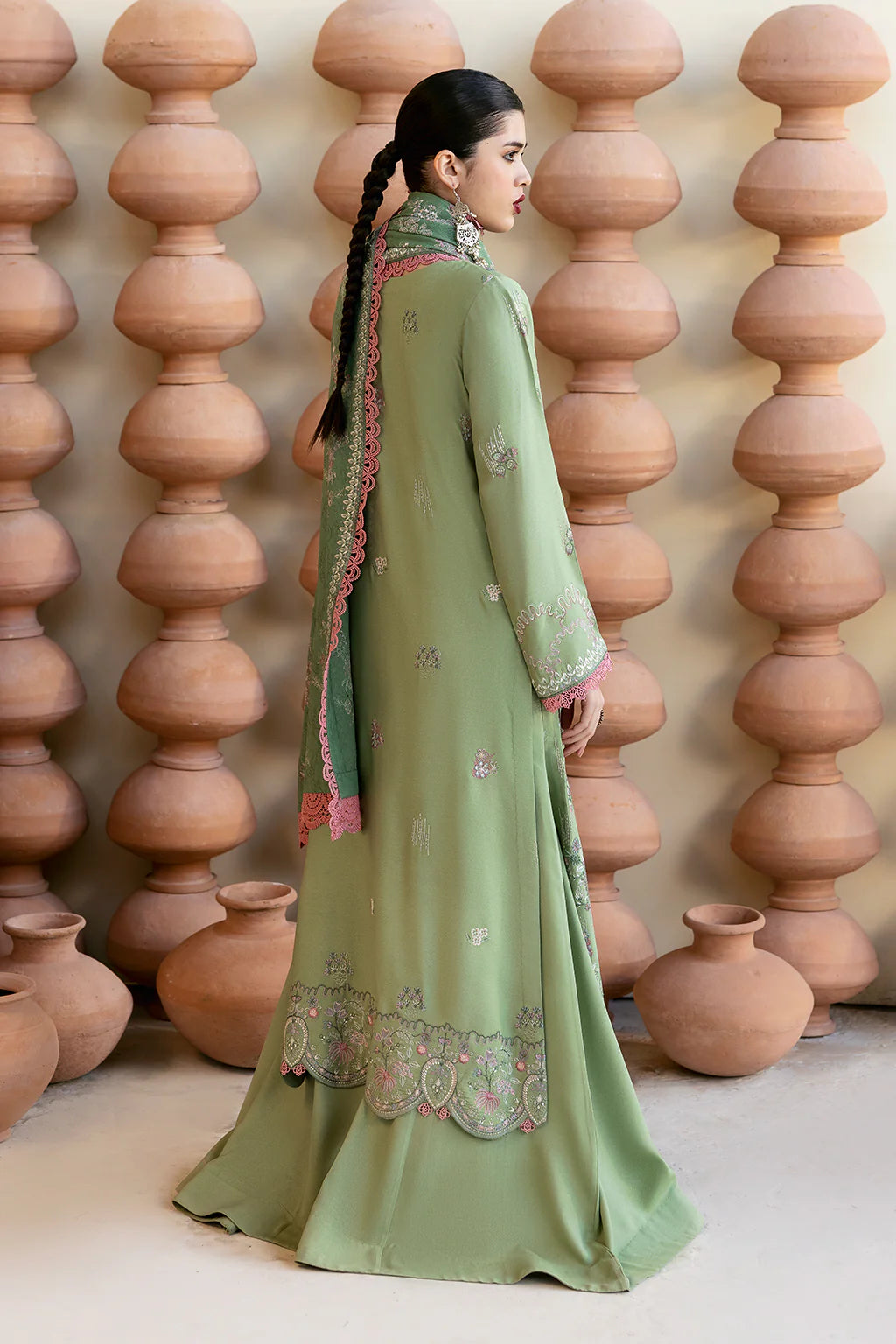 Ramsha 3Pc Embroidered Karandi Suit R-1209 gulbuy.com
