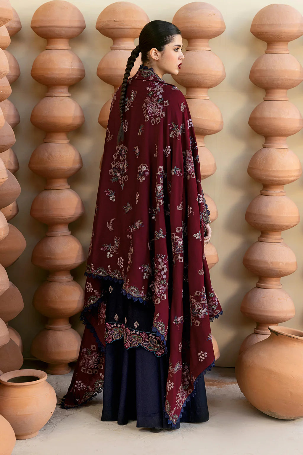 Ramsha 3Pc Embroidered Karandi Suit R-1201 gulbuy.com