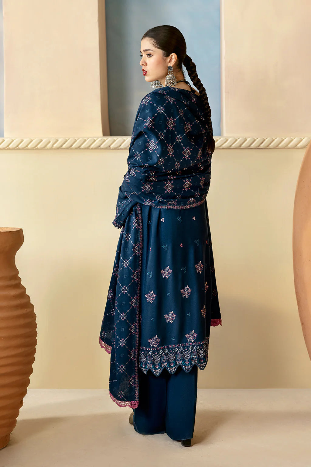 Ramsha 3Pc Embroidered Karandi Suit R-1210 gulbuy.com