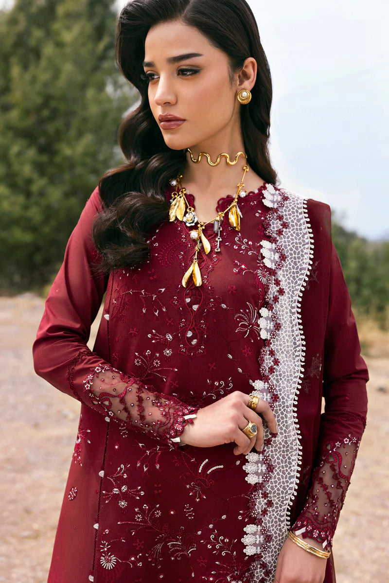 Qalamkar 3Pc Embroidered Lawn Suit DC-06 Aila gulbuy.com