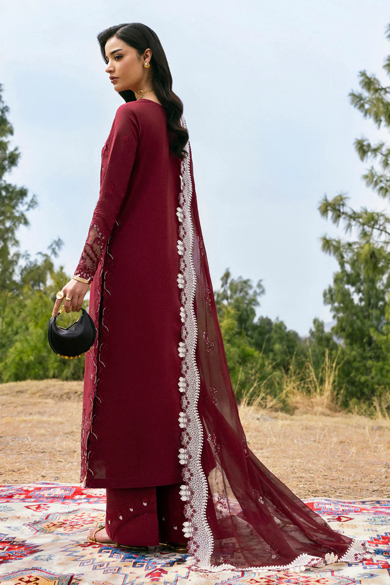 Qalamkar 3Pc Embroidered Lawn Suit DC-06 Aila gulbuy.com