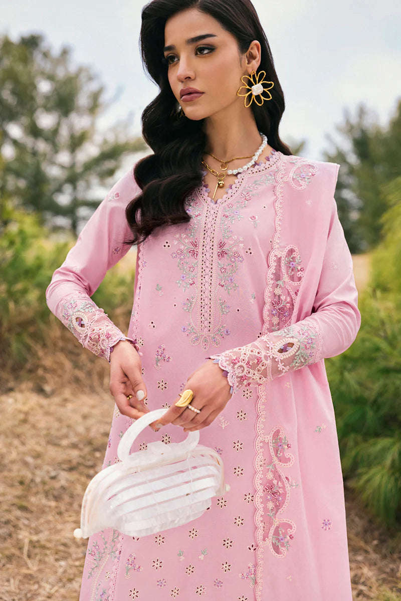 Qalamkar 3Pc Embroidered Lawn Suit DC-02 Freja gulbuy.com