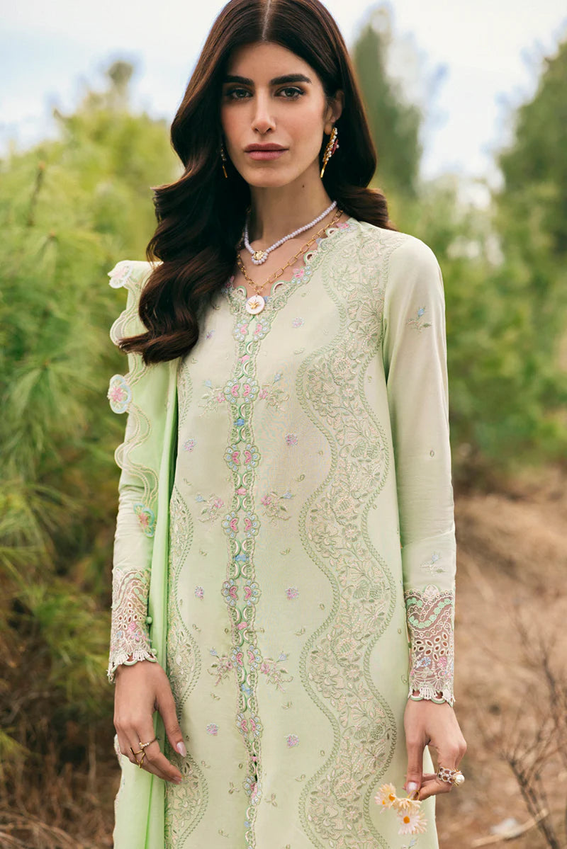 Qalamkar 3Pc Embroidered Lawn Suit DC-14 Meline gulbuy.com
