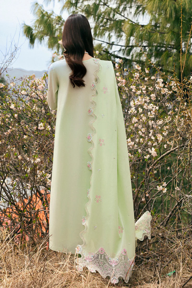 Qalamkar 3Pc Embroidered Lawn Suit DC-14 Meline gulbuy.com