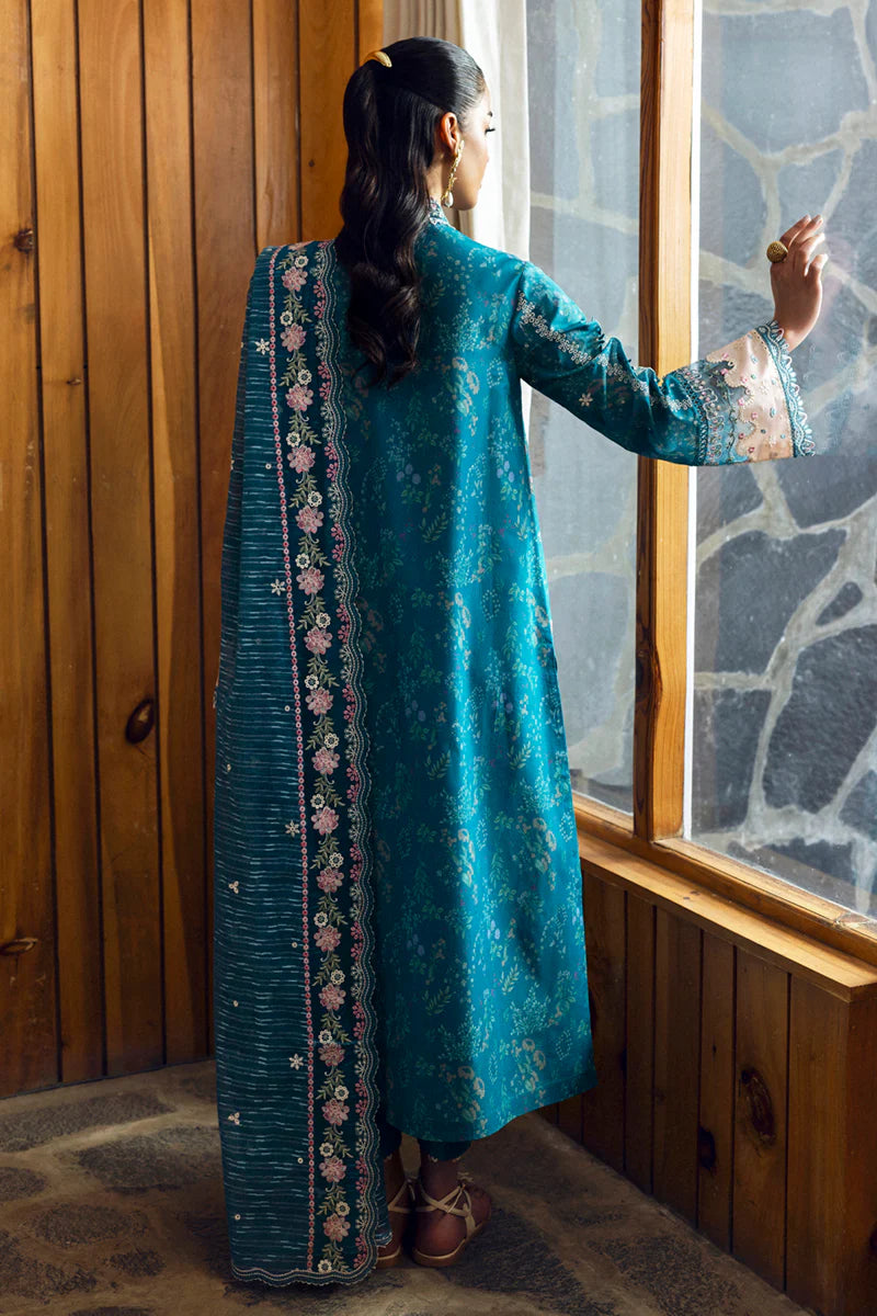 Qalamkar 3Pc Embroidered Lawn Suit DC-10 Fina gulbuy.com