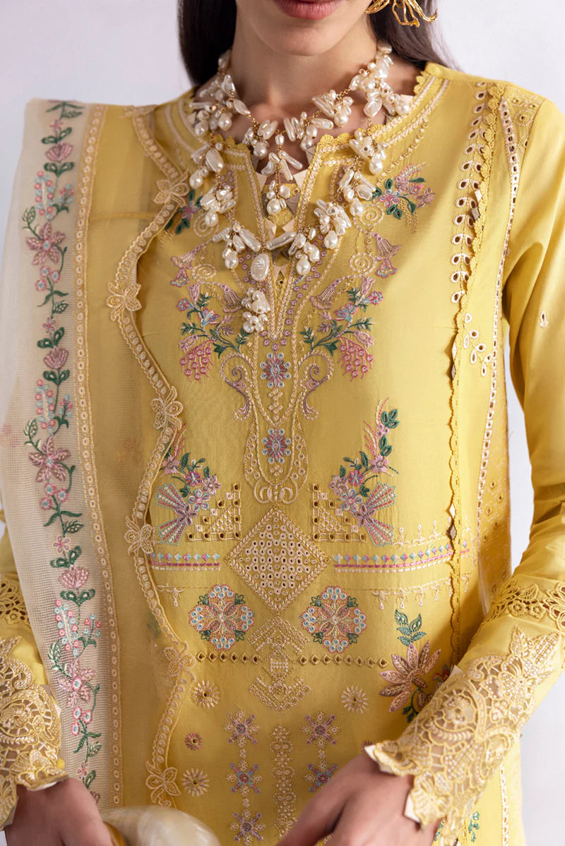 Qalamkar 3Pc Embroidered Lawn Suit DC-09 Enya gulbuy.com