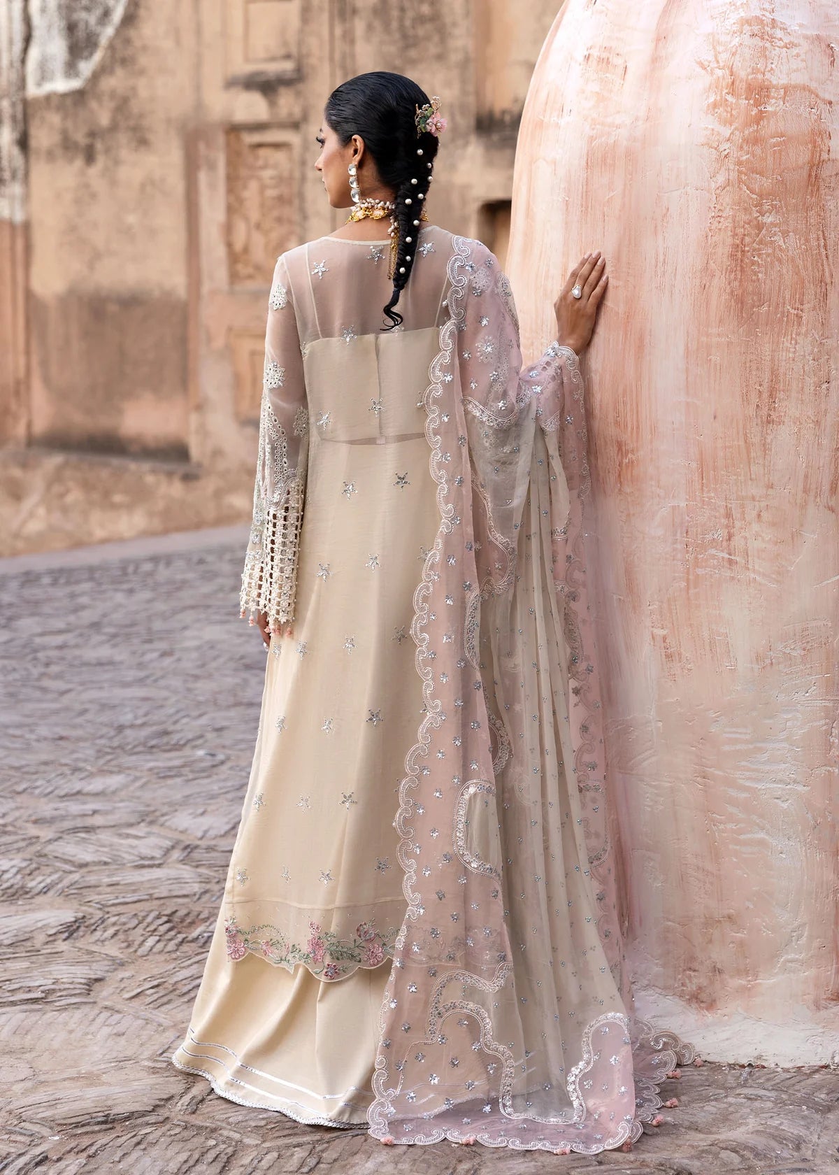 Sardinia 3Pc Embroidered Chiffon Suit Zohra gulbuy.com