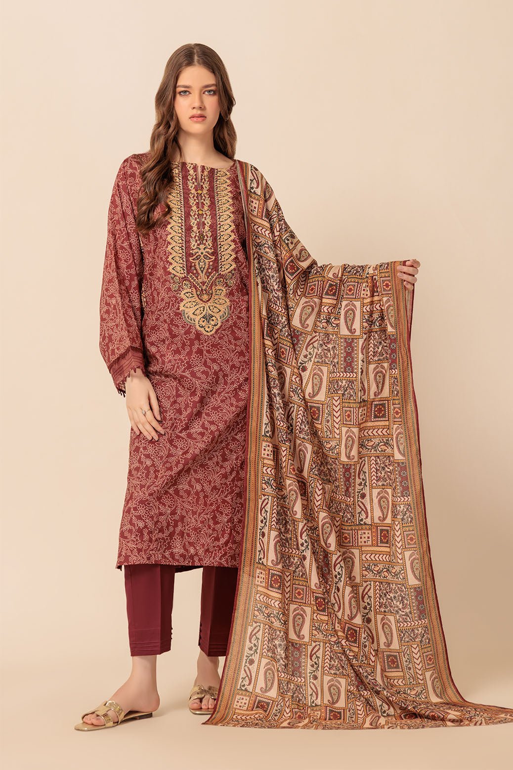 BONANZA SATRANGI 3PC PRINTED LAWN SUIT (2S24E3P084)