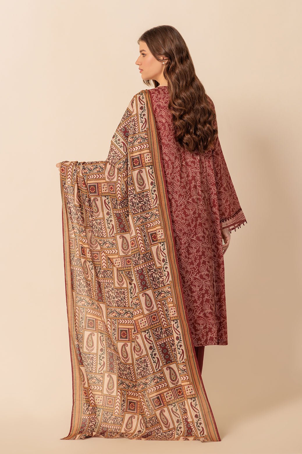 BONANZA SATRANGI 3PC PRINTED LAWN SUIT (2S24E3P084)