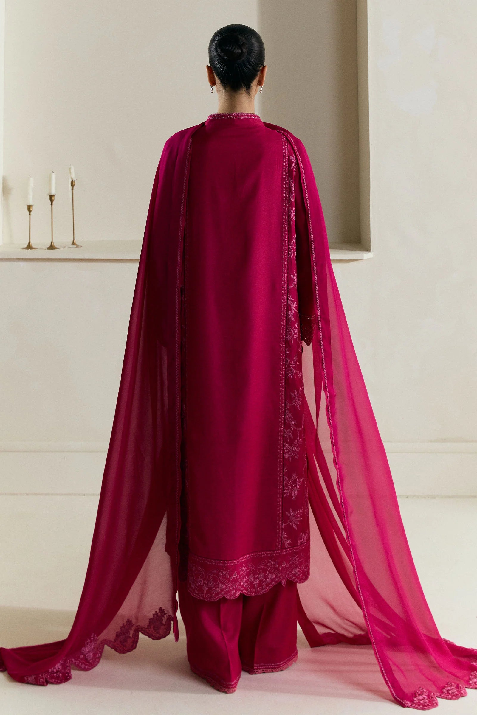 Zara Shahjahan 3Pc Embroidered Raw Silk Suit ZR25F0549 gulbuy.com