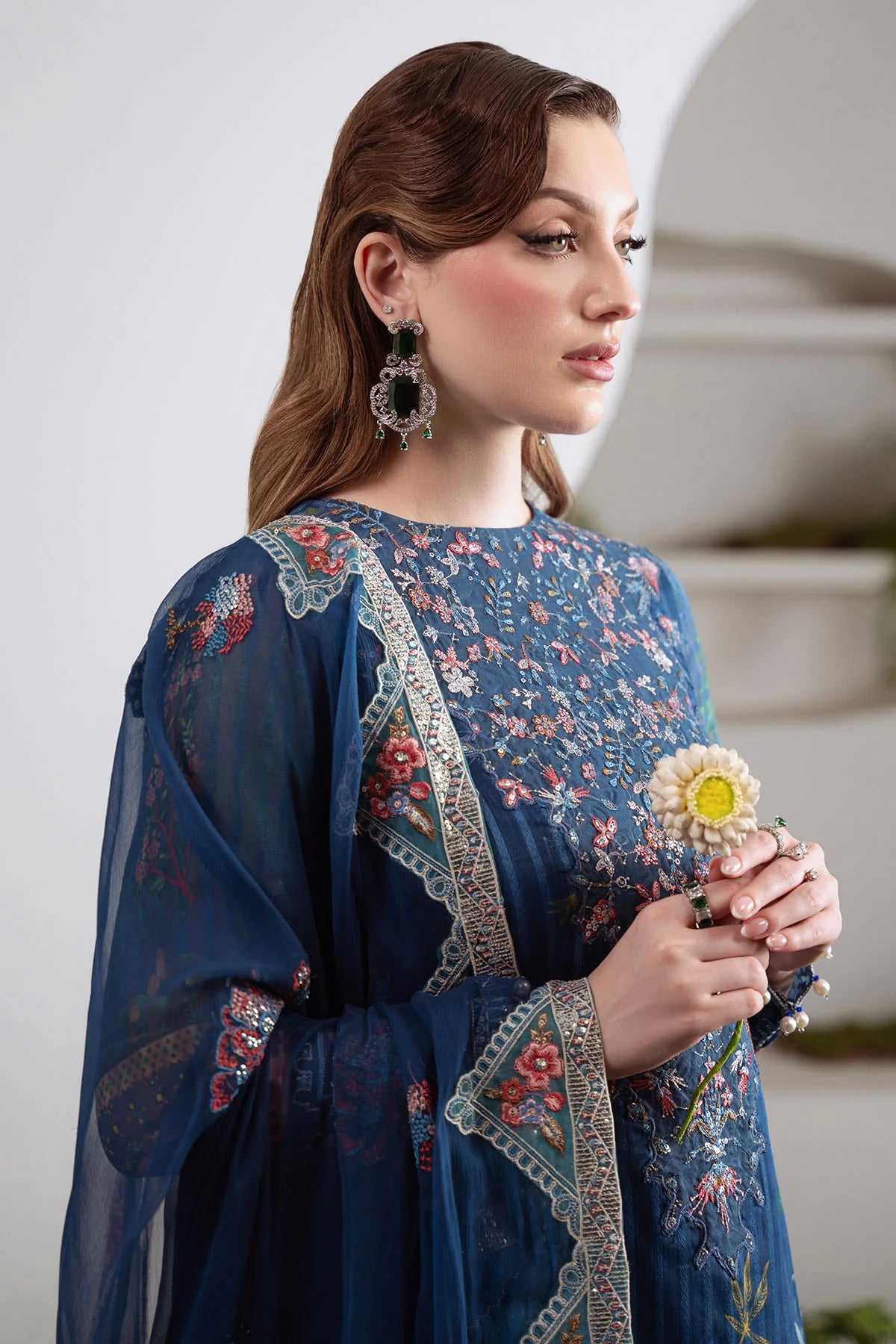 Nureh 3Pc Embroidered Chiffon Suit AM-23 gulbuy.com
