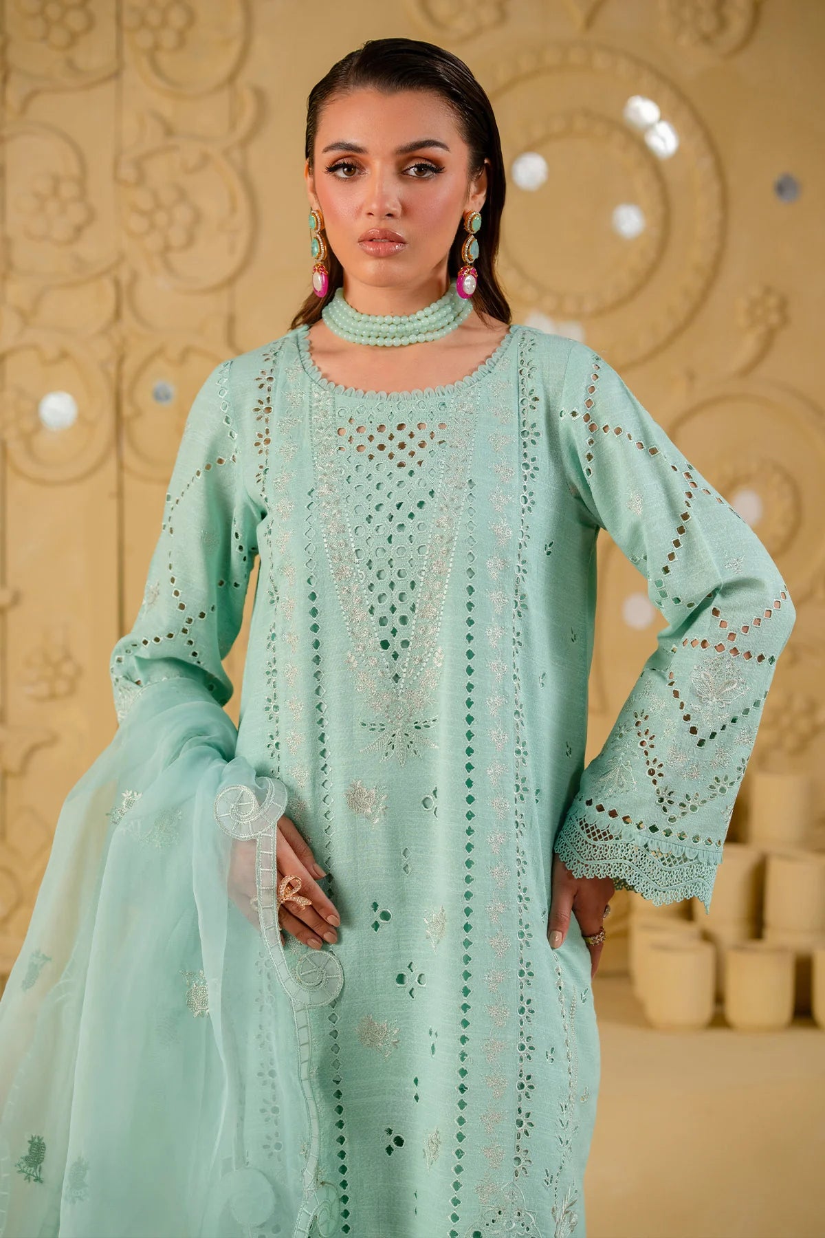Nureh 3Pc Embroidered Karandi Suit NE-134 gulbuy.com