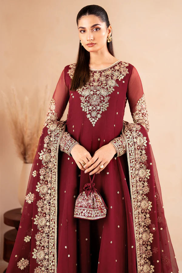 Farasha 3Pc Embroidered Chiffon Suit Allure gulbuy.com